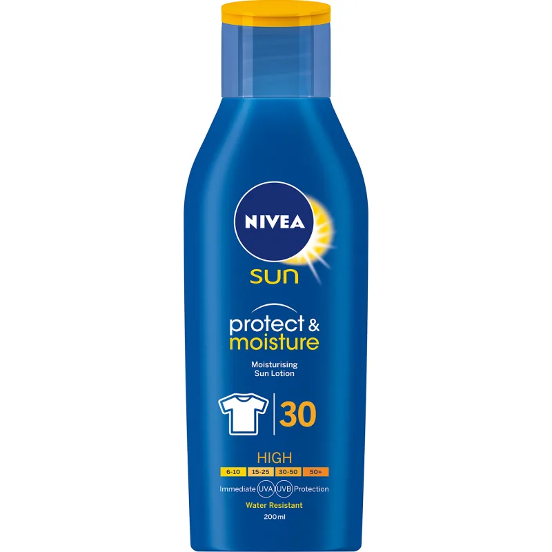 Nivea Sun Protect & moisture OF 30 hydratačné mlieko na opaľovanie, 200 ml
