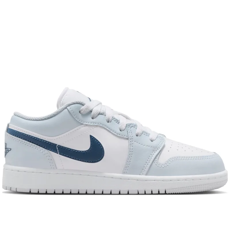 Jordan 1 Low White Aura Squadron Blue (GS) - 38.5