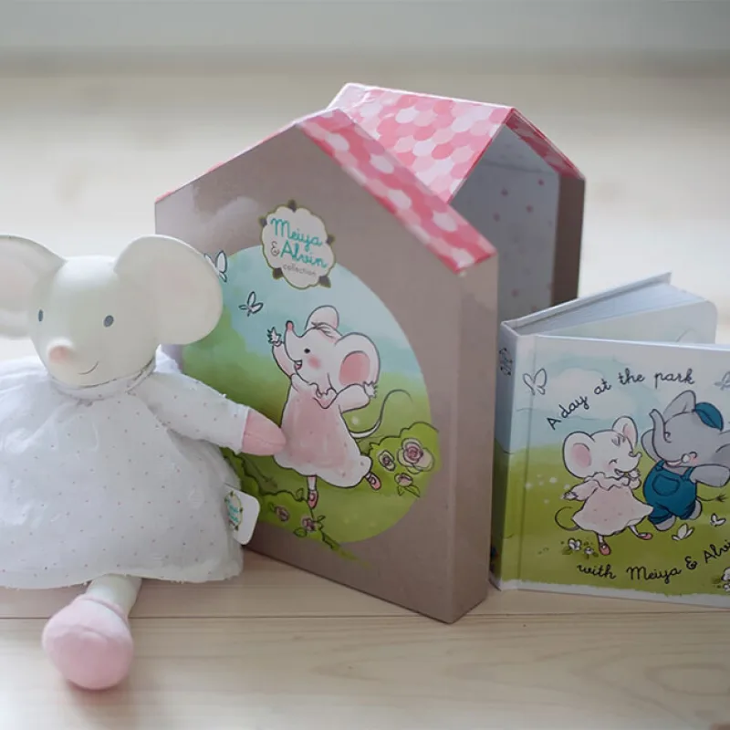 Meiya&amp;Alvin darčekový set DELUXE knižka + hračka myška Meiya