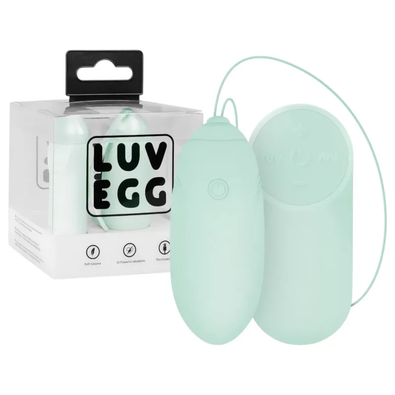 LUV EGG - nositeľné akumulátorové rádiové vibračné vajíčko (zelené)