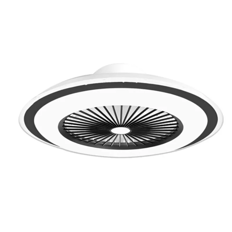 Stropná lampa s ventilátorom - čierna