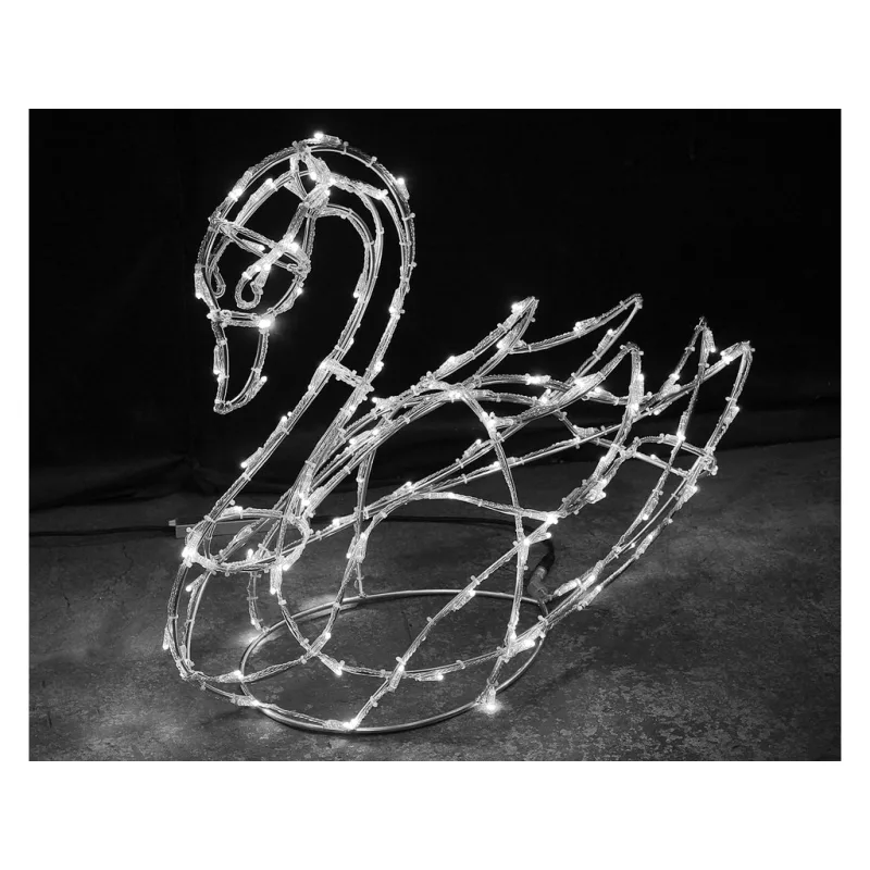 Decohouse swan biela- 0,8m výška