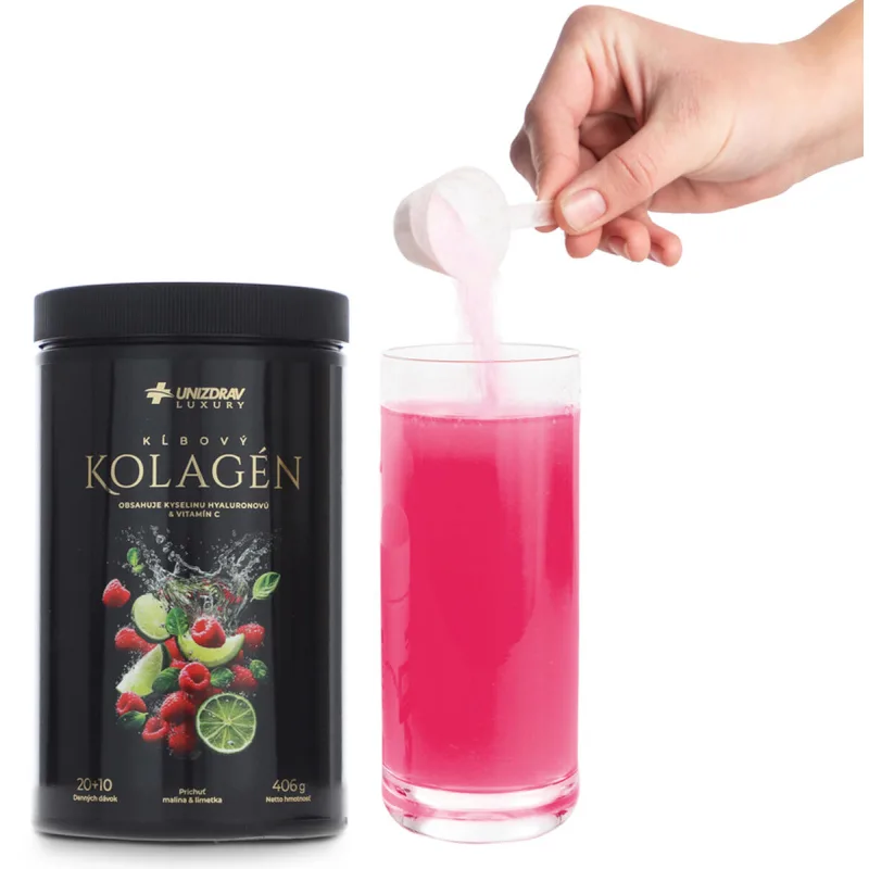Kĺbový kolagén UNIZDRAV malina & limetka, 20 + 10 dávok zdarma