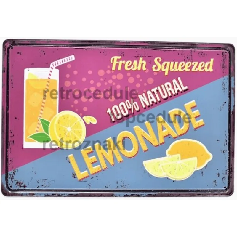Plechová ceduľa Lemonade
