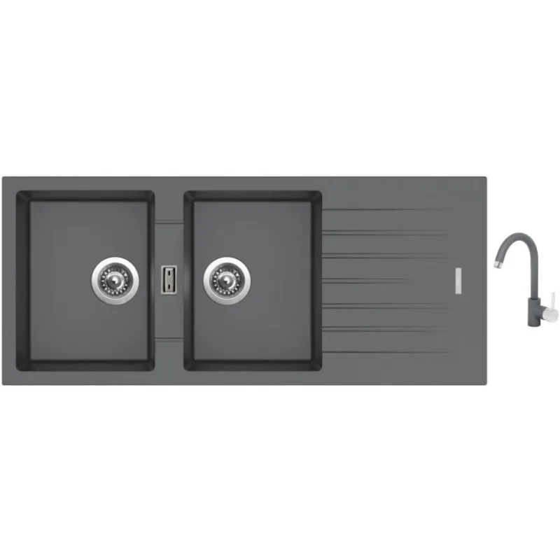 Set Sinks PERFECTO 1160 DUO Titanium + batéria Sinks MIX 35 Titanium