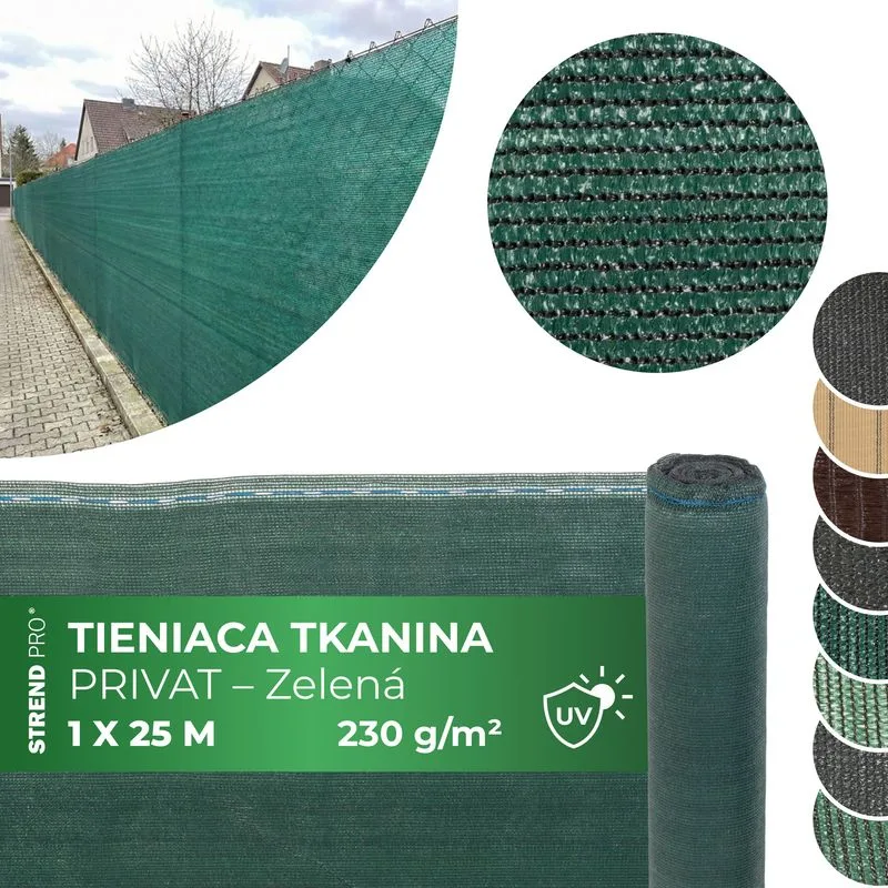 Sieť tieniaca PRIVAT 1,2x50 m, HDPE, UV, 230 g/m2, 95% zelená