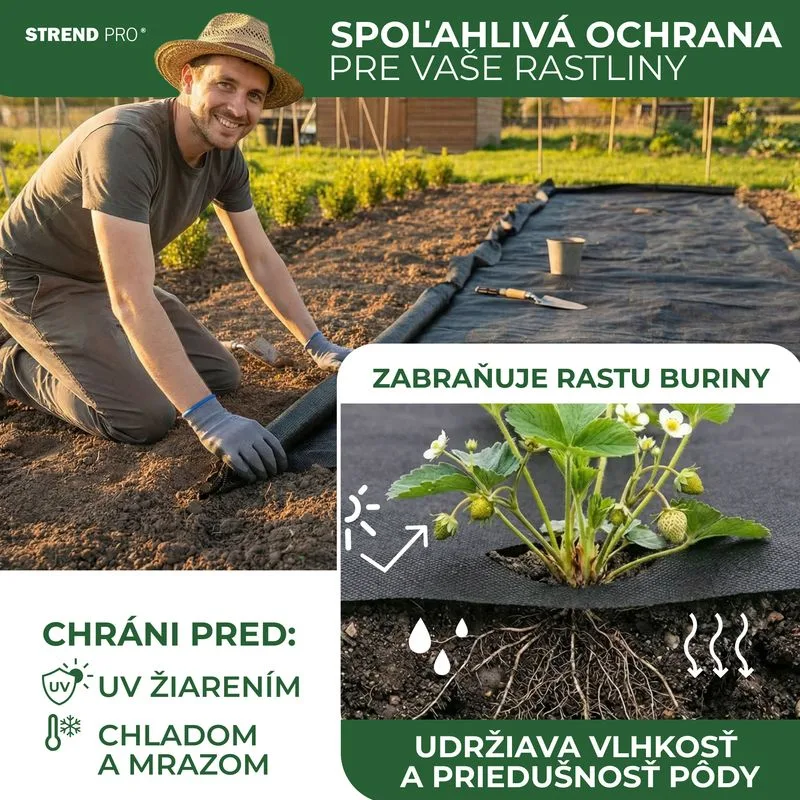 Textília Garden B1303 3,2x10 m, netkaná, 50 g/m, čierna