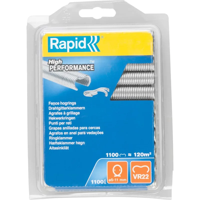 Spona RAPID VR22, Zn, sponky pre viazacie kliešte FP222 a FP20, pre drôt 5-11mm kus: 1100ks